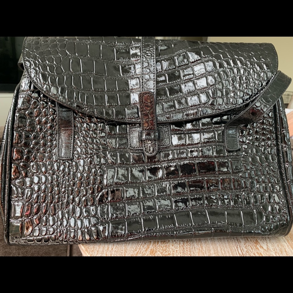MUSKA Italy black leather bag